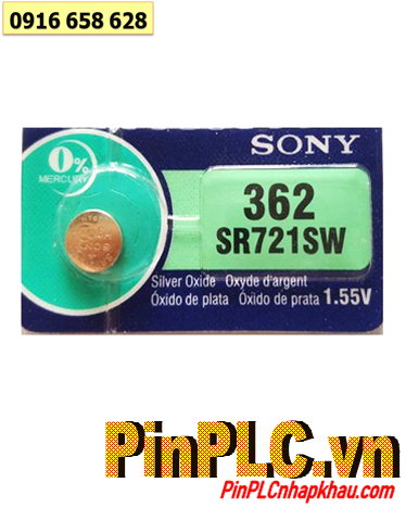 Pin đồng hồ Sony SR721SW-362 silver oxide 1.55V _Made in Indonesia _1viên